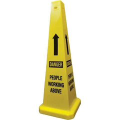 PRO-SAFE - Cone & A Frame Floor Signs Shape: Cone Type: Restroom, Janitorial & Housekeeping - Benchmark Tooling