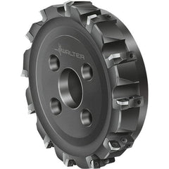 Walter - 10 Inserts, 160mm Cut Diam, 40mm Arbor Diam, Indexable Square-Shoulder Face Mill - 0° Lead Angle, 63mm High, Series F2010-B3-AD1606 - Benchmark Tooling