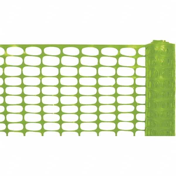 PRO-SAFE - 100' Long x 4' High, Lime Reusable Safety Fence - Benchmark Tooling