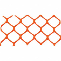 PRO-SAFE - 50' Long x 4' High, Orange Reusable Safety Fence - Benchmark Tooling