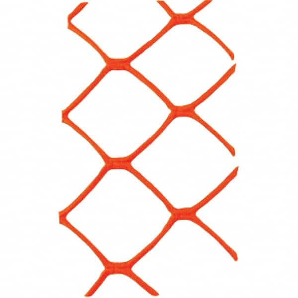 PRO-SAFE - 100' Long x 4' High, Orange Reusable Safety Fence - Benchmark Tooling