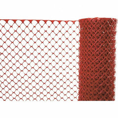 PRO-SAFE - 100' Long x 4' High, Orange Reusable Safety Fence - Benchmark Tooling