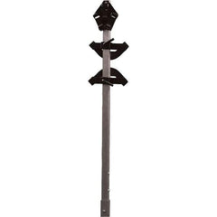 PRO-SAFE - 3-3/4' High, Traffic Sign Mounting Hardware - Aluminum, Compatible with 93" High x 48" Wide Signs, Silver - Benchmark Tooling