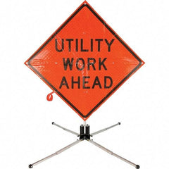 PRO-SAFE - 5.916' High, Traffic Sign Mounting Hardware - Aluminum, Compatible with 119" High x 48" Wide Signs, Silver - Benchmark Tooling