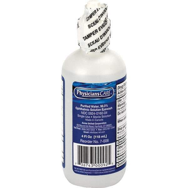 PRO-SAFE - 4 oz, Disposable Eyewash Bottle - Approved by ANSI Spec - ANSI Z308.1-2015 - Benchmark Tooling