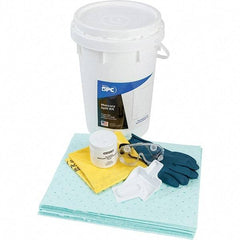 Brady SPC Sorbents - 9 Gal Capacity Hazardous Materials Spill Kit - 6.5 Gal Polyethylene Bucket - Benchmark Tooling