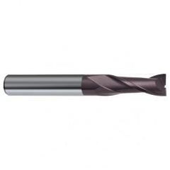 5/8 Dia. x 5 Overall Length 2-Flute Square End Solid Carbide SE End Mill-Round Shank-Center Cut-Firex - Benchmark Tooling