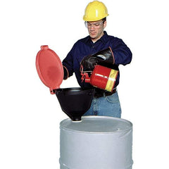 UltraTech - 11" High x 13" Diam, Polyethylene, Burp Free Funnel - 5 Gal Drum/Pail Capacity - Benchmark Tooling