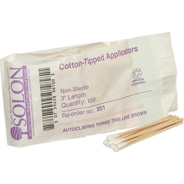 PRO-SAFE - First Aid Applicators Product Type: Cotton Tip Applicator/Single-Ended Length (Inch): 3 - Benchmark Tooling