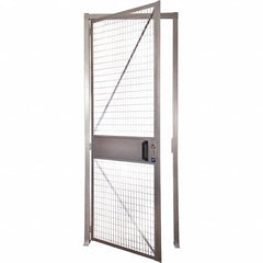 Folding Guard - 3' Wide x 8' High, Hinged Door for Temporary Structures - Welded Wire - Benchmark Tooling