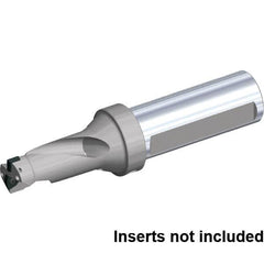 Kennametal - 1.468" Max Drill Depth, 2xD, 47/64" Diam, Indexable Insert Drill - 2 Inserts, 3/4" Shank Diam, Flange Shank - Benchmark Tooling