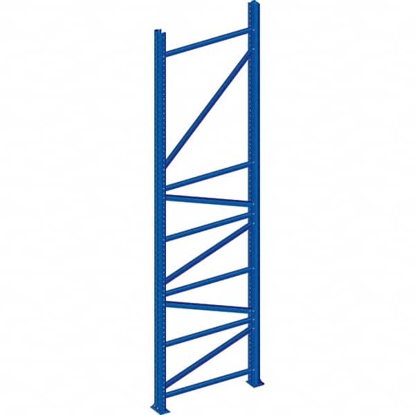 Interlake Mecalux - 20,867 Lb Capacity Heavy-Duty Framing Upright - 240" High x 42" Deep, Blue - Benchmark Tooling