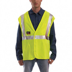 Tingley - Size 2X/3XL Flame Resistant/Retardant Lime Solid General Purpose Vest - 52 to 58" Chest - Benchmark Tooling