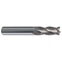 7/16 Dia. x 4-1/2 Overall Length 4-Flute Square End Solid Carbide SE End Mill-Round Shank-Center Cut-Uncoated - Benchmark Tooling