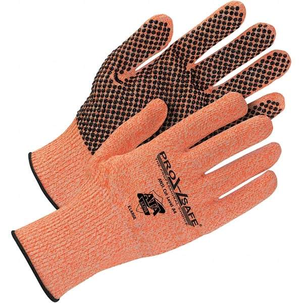 PRO-SAFE - Size XL (10), ANSI Cut Lvl A4, ATA Ultra Cut Resistant Gloves - ATA Lining, Continuous Cuff, Hi-Vis Orange, Paired - Benchmark Tooling