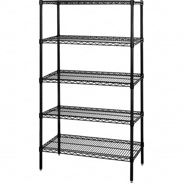 Quantum Storage - 5 Shelf Wire Shelving Add-On Unit - 18" Wide x 24" Deep x 74" High, - Benchmark Tooling