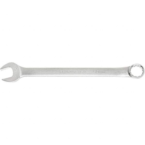 GearWrench - 2-1/4" 12 Point Combination Wrench - 15° Offset Angle, 27.795" OAL, Steel, Satin Finish - Benchmark Tooling