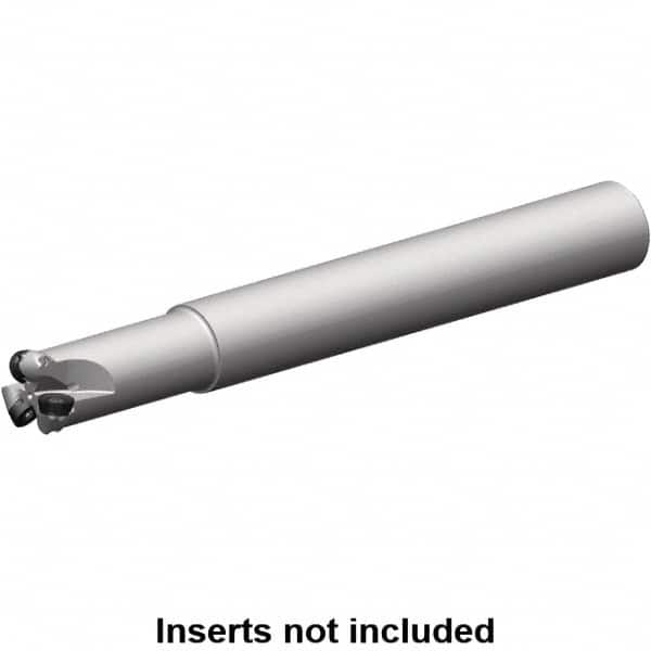 Kennametal - 22mm Cutting Diam, 25mm Shank Diam, 5mm Max Depth of Cut, Straight Shank Indexable Copy End Mill - 3 Inserts, RP.. 10T3M0.. Insert, 7713 Toolholder, Steel, Through Coolant - Benchmark Tooling