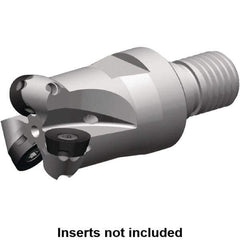 Kennametal - 19.76mm Cutting Diam, 29mm Shank Diam, 1-1/4" Max Depth of Cut, Modular Connection Indexable Copy End Mill - 3 Inserts, RP.. 1204M0.. Insert, 7713 Toolholder, Steel, Through Coolant - Benchmark Tooling