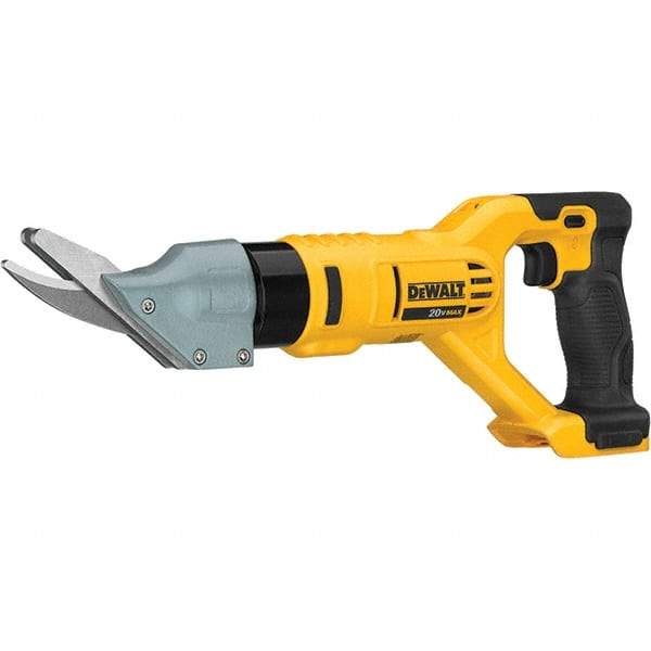 DeWALT - 2,500 SPM, 20 Volt, Pistol Grip Handle, Handheld Cordless Shear - 5/8" Cutting Capacity - Benchmark Tooling