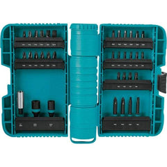 Makita - Power Bit, Insert Bit & Nut Driver Set - 1/4" Hex, #2, 1/4" Drive, Phillips, Slotted, Torx, Square Point - Benchmark Tooling