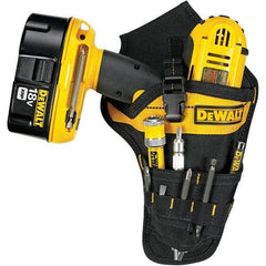 CLC - Drill/Impact Driver Holster with 9 Pockets - Ballistic Polyester, Black/Yellow - Benchmark Tooling