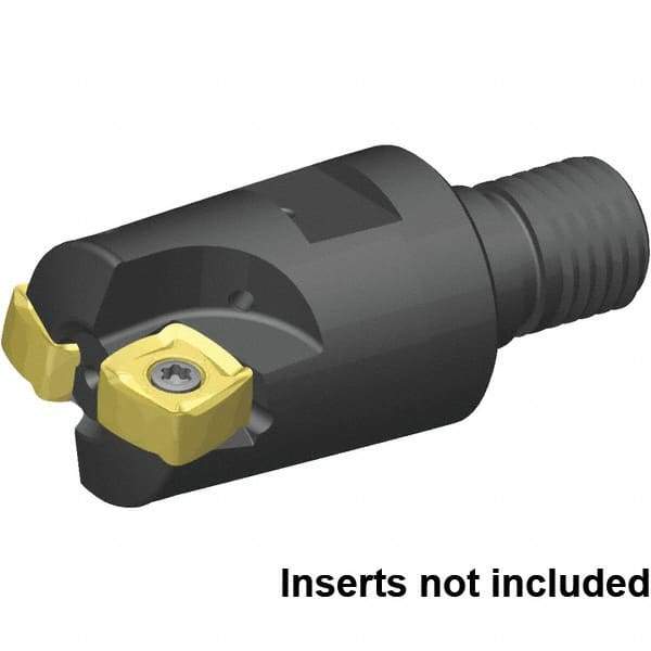 Kennametal - 38.1mm Cut Diam, 2.5mm Max Depth, M16 29mm Shank Diam, Modular Connection Indexable High-Feed End Mill - Screw Holding Method, XO..1205.. Insert, 7793VXO Toolholder, Through Coolant - Benchmark Tooling