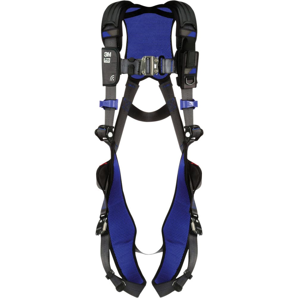 Fall Protection Harnesses: 420 Lb, Vest Style, Size Medium, For General Purpose, Polyester, Back Quick-Connect Leg Strap, Quick-Connect Chest Strap