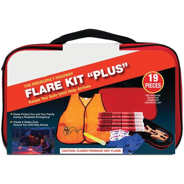 PRO-SAFE - Highway Safety Kits Type: Emergency Roadside Kit Number of Pieces: 19 - Benchmark Tooling