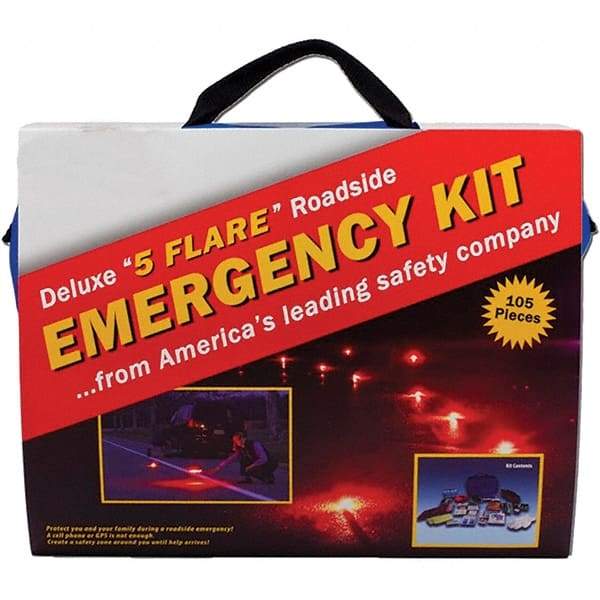 PRO-SAFE - Highway Safety Kits Type: Emergency Roadside Kit Number of Pieces: 105 - Benchmark Tooling