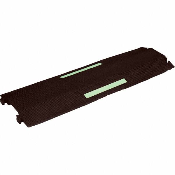 PRO-SAFE - 36" Long x 10-1/2" Wide x 1-1/2" High, Polyurethane Ramp Cable Guard - 8,850 Lb Load Limit - Benchmark Tooling