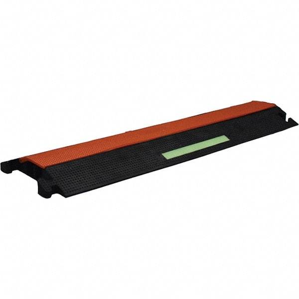PRO-SAFE - 36" Long x 11-1/4" Wide x 1-3/4" High, Polyurethane Ramp Cable Guard - 12,500 Lb Load Limit - Benchmark Tooling