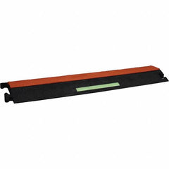 PRO-SAFE - 36" Long x 19" Wide x 2-1/2" High, Polyurethane Ramp Cable Guard - 12,250 Lb Load Limit - Benchmark Tooling