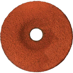 BULLARD - 36 Grit, 5" Wheel Diam, 1/8" Wheel Thickness, 7/8" Arbor Hole, Type 29 Depressed Center Wheel - Coarse/Extra Coarse Grade, Ceramic, 12,200 Max RPM, Compatible with Angle Grinder - Benchmark Tooling