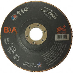 BULLARD - 50 Grit, 5" Wheel Diam, 1/8" Wheel Thickness, 7/8" Arbor Hole, Type 29 Depressed Center Wheel - Coarse Grade, Ceramic, 12,200 Max RPM, Compatible with Angle Grinder - Benchmark Tooling