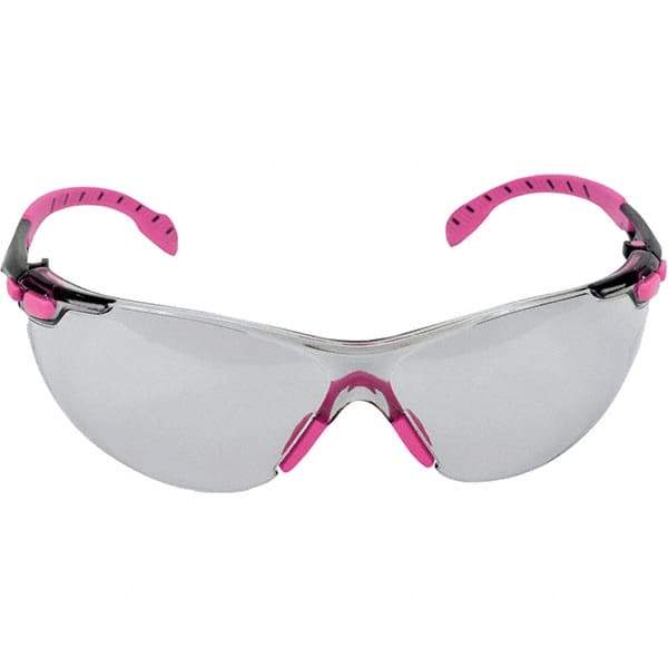 3M - Indoor/Outdoor Gray Lenses, Frameless Safety Glasses - Anti-Fog, Pink, Black Frame, Size Universal, Wrap Around - Benchmark Tooling