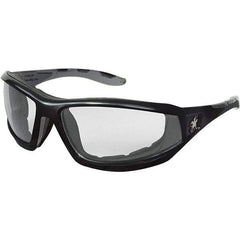 MCR Safety - Clear Lenses, Framed Safety Glasses - Anti-Fog, Scratch Resistant, Black Polycarbonate Frame, Size Universal, Wrap Around - Benchmark Tooling