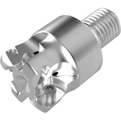 Seco - 18.9mm Cut Diam, 1.9mm Max Depth, M12 12mm Shank Diam, Modular Connection Indexable High-Feed End Mill - Screw Holding Method, LPKT09 Insert, R217.21 Toolholder, Through Coolant - Benchmark Tooling