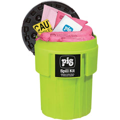 Spill Kits; Kit Type: Chemical & Hazardous Material Spill Kit; Container Type: Drum; Absorption Capacity: 39 gal; Color: Hi-Vis Green; Portable: No; Capacity per Kit (Gal.): 39 gal