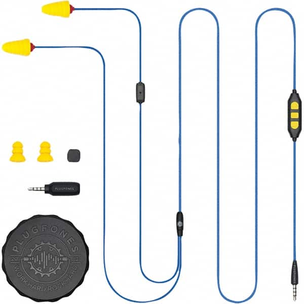 Plugfones - Hearing Protection/Communication Type: Earplugs w/Audio Noise Reduction Rating (dB): 26.00 - Benchmark Tooling