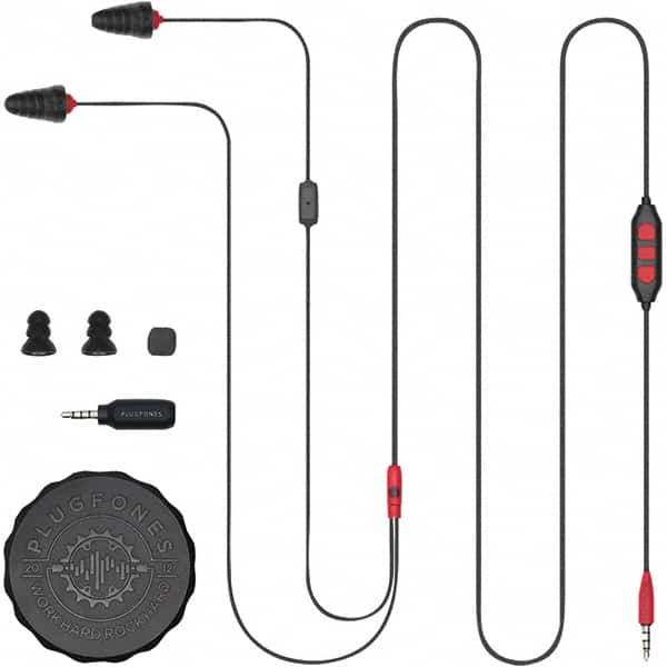 Plugfones - Hearing Protection/Communication Type: Earplugs w/Audio Noise Reduction Rating (dB): 26.00 - Benchmark Tooling