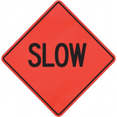 PRO-SAFE - "Slow," 36" Wide x 36" High Vinyl Traffic Control Sign - Benchmark Tooling