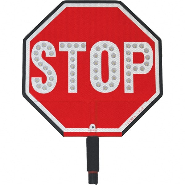 PRO-SAFE - "Stop," 12" Wide x 18" High ABS Plastic Traffic Control Sign - Benchmark Tooling