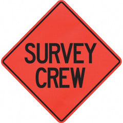 PRO-SAFE - "Survey Crew," 48" Wide x 48" High Vinyl Traffic Control Sign - Benchmark Tooling