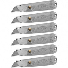 Stanley - Fixed Utility Knife - Aluminum (Color) Aluminum Handle, 18 Blades Included - Benchmark Tooling