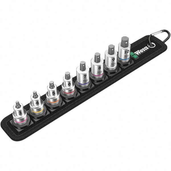 Wera - Hex & Torx Bit Socket Sets Type: Hex Bit Socket Set Drive Size: 3/8 - Benchmark Tooling