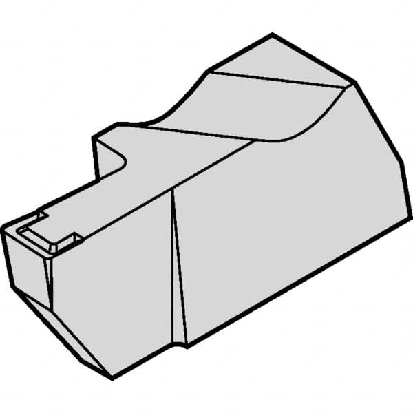 Kennametal - 4NGD K Grade KCU25, 5mm Cutting Width Carbide Grooving Insert - 1/2" Max Depth of Cut, Left Hand, 0.572mm Corner Radius, AlTiN Finish - Benchmark Tooling