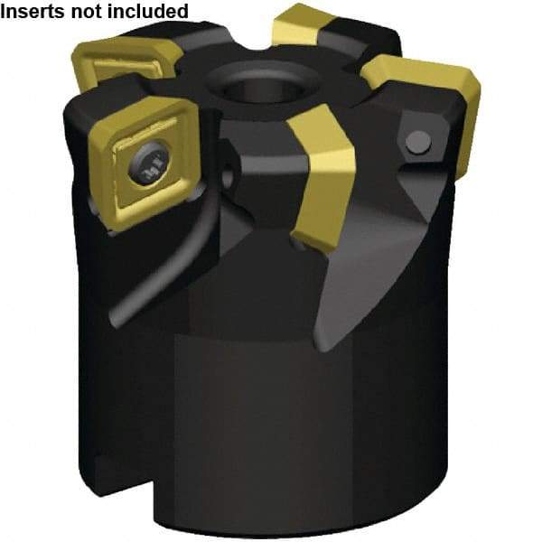 Kennametal - 5 Inserts, 28.82mm Cutter Diam, 0.065" Max Depth of Cut, Indexable High-Feed Face Mill - 3/4" Arbor Hole Diam, 1-3/4" High, KSSM Toolholder, SE.X443AE.N7... Inserts, Series KSSM - Benchmark Tooling