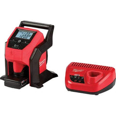 Milwaukee Tool - 12 Volt Automatic Tire Inflator Tool - 120 psi, 26" Hose Length, Tool Only, Auto Shut-Off, Compact, Portable, Anti-Vibration Feet, Weather Resistant, Impact Resistant - Benchmark Tooling