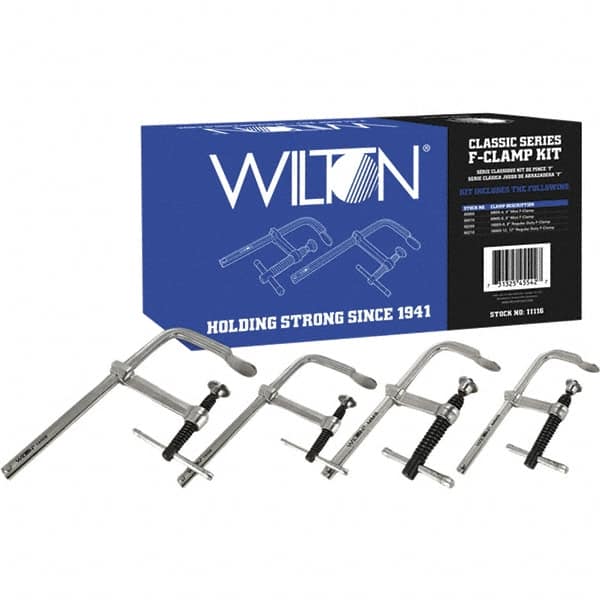 Wilton - Sliding Arm Clamp Sets Clamp Type: Standard Throat Depths (Decimal Inch): 2.2500; 4.7500; 5.5000 - Benchmark Tooling